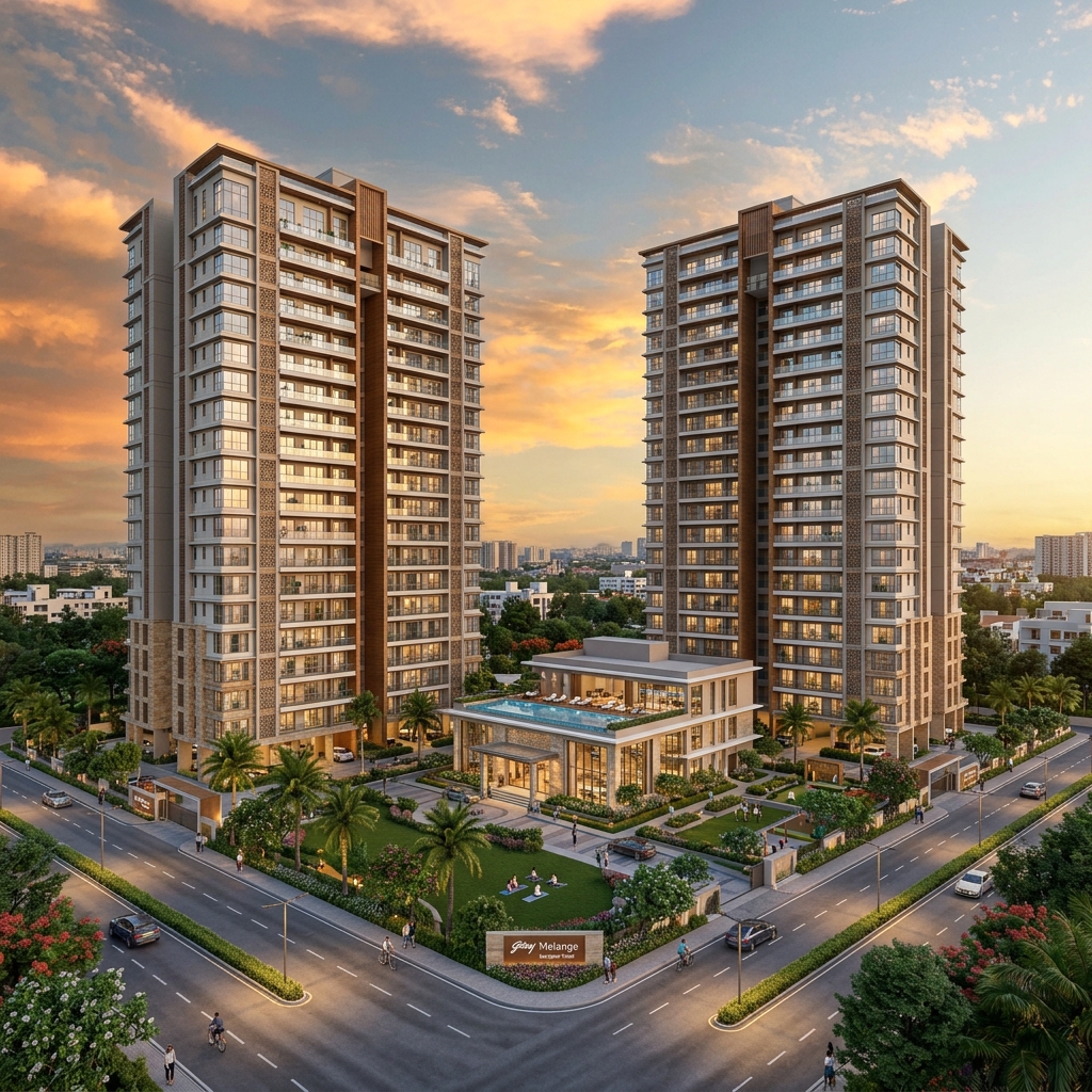 Godrej Melange luxury apartments in Bangalore — exterior view