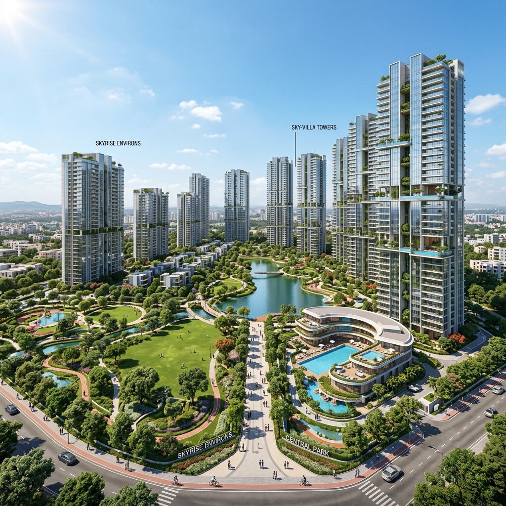 Nambiar District 25 luxury apartments in Bangalore — exterior view