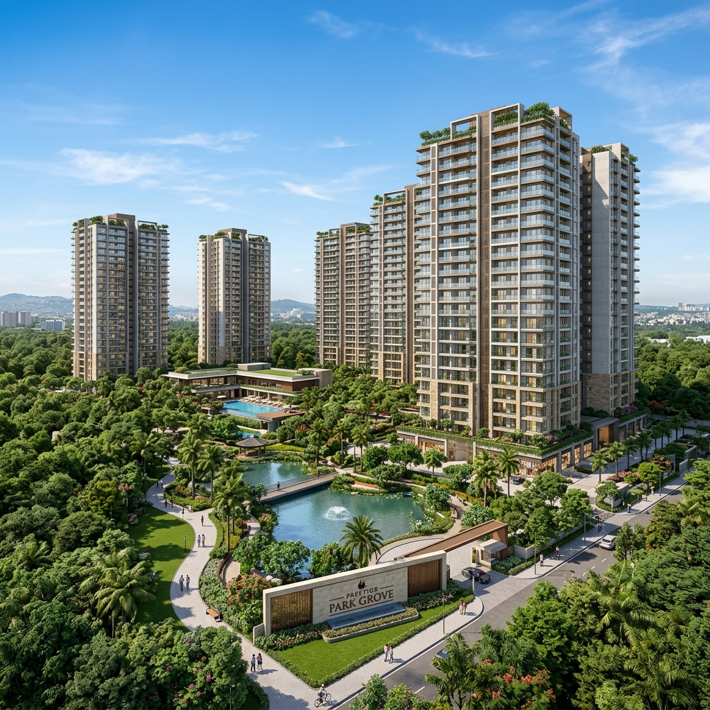 Prestige Park Grove luxury apartments in Bangalore — exterior view